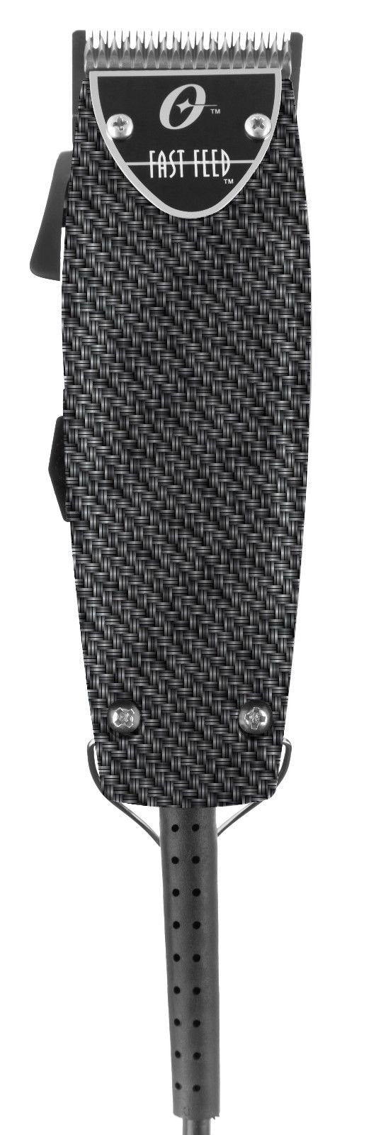 Oster Fast Feed pivot motor clipper with carbon fiber finish and adjustable blade for precise cuts
