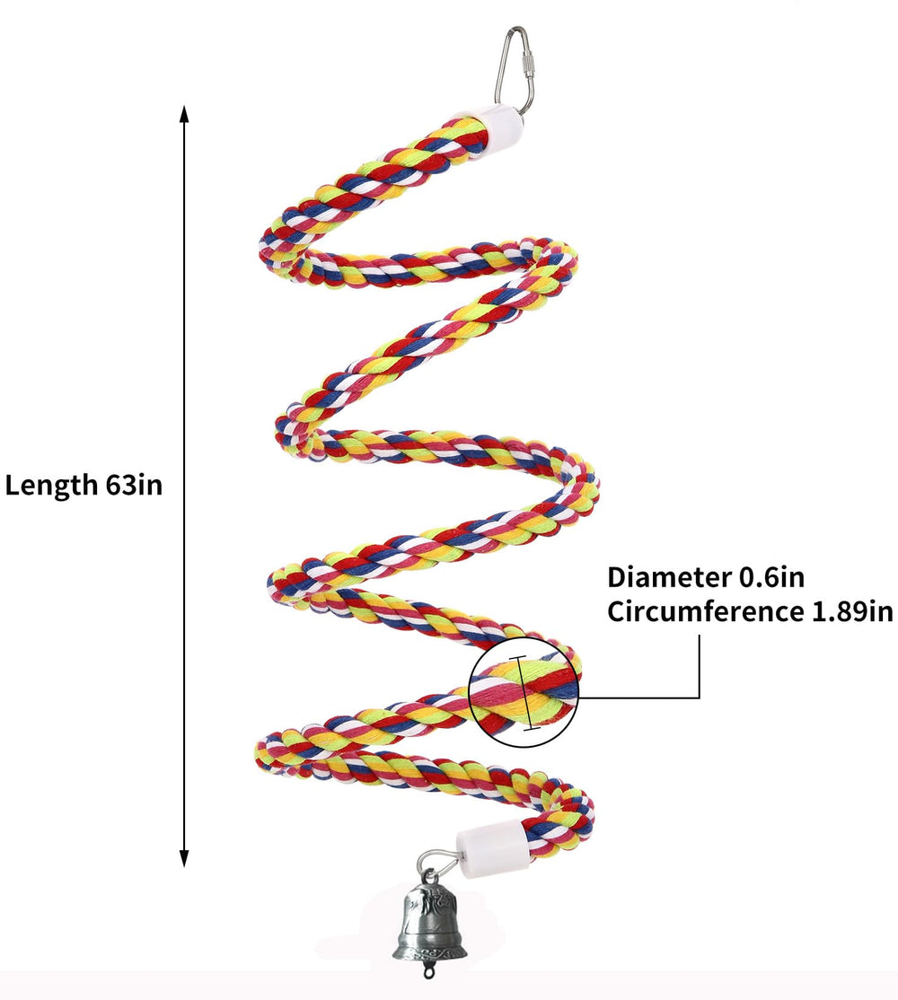 OSWINMART bendable steel-wire perch lets birds customize grip and routes.