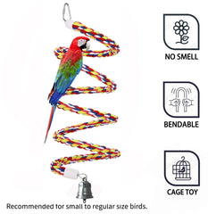 OSWINMART natural cotton rope texture provides soft footing for comfortable perching.