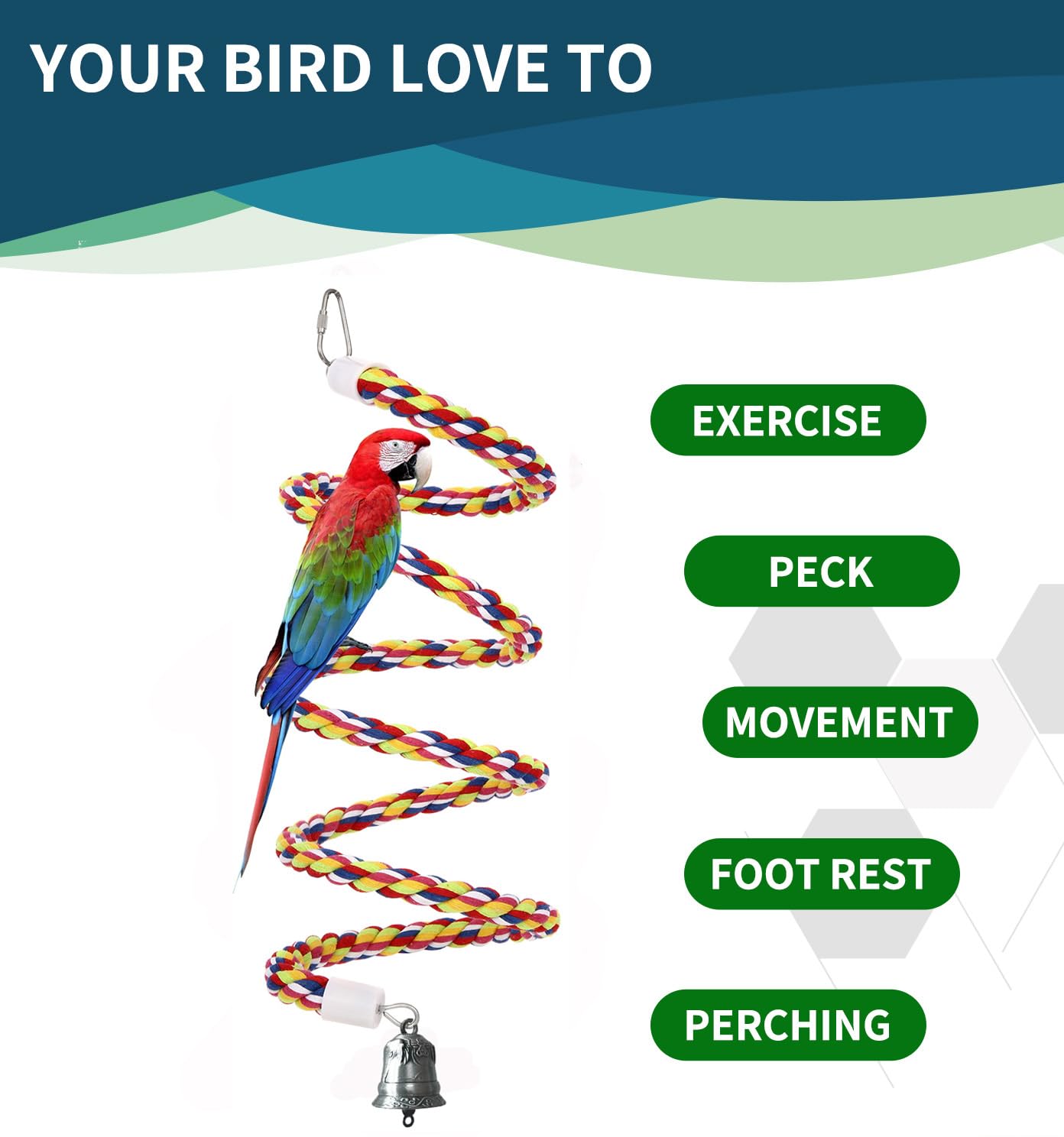 OSWINMART open/closed hook design supports versatile hanging inside or outside cages.