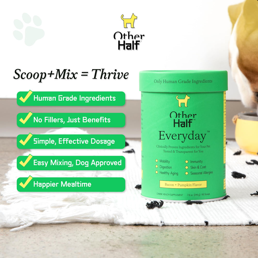 Other Half Everyday scoop-dispensing moment shows easy daily serving for joint and digestion support