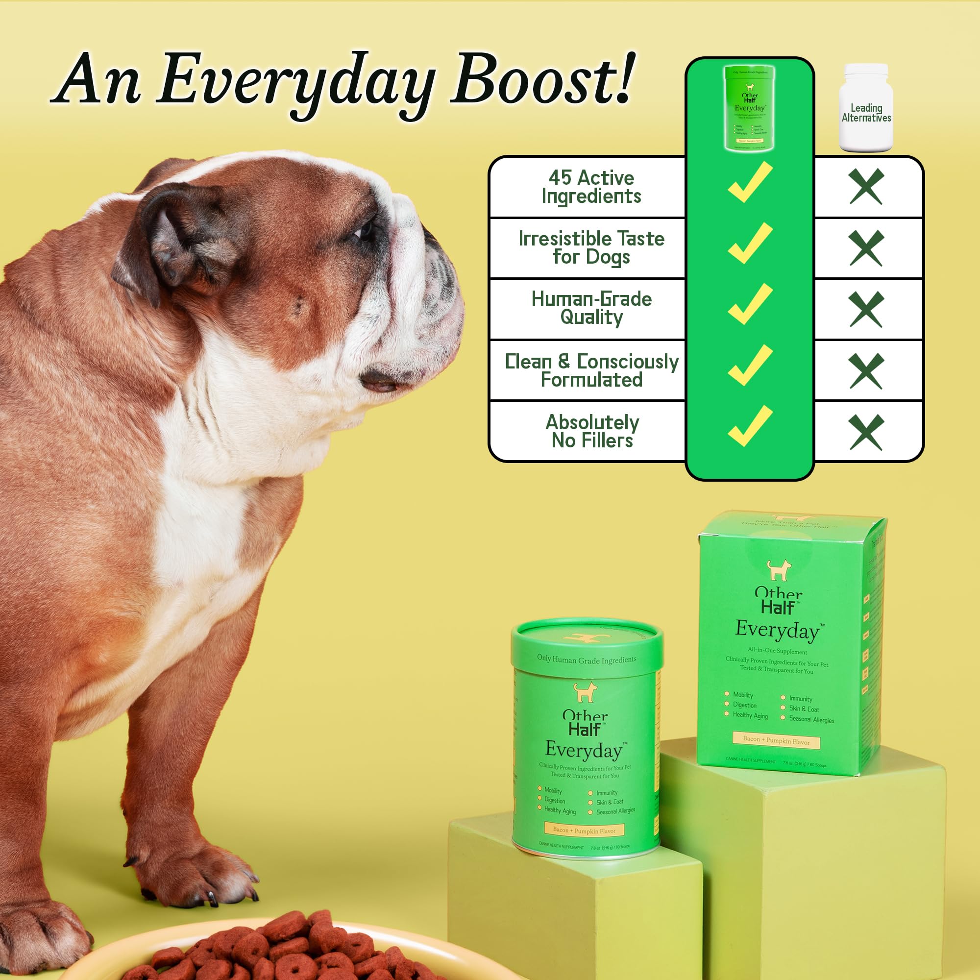 Other Half Everyday bottle showcases immune-support components like echinacea and bromelain
