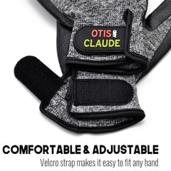 Guantes Otis y Claude lavables a máquina para limpieza rápida.