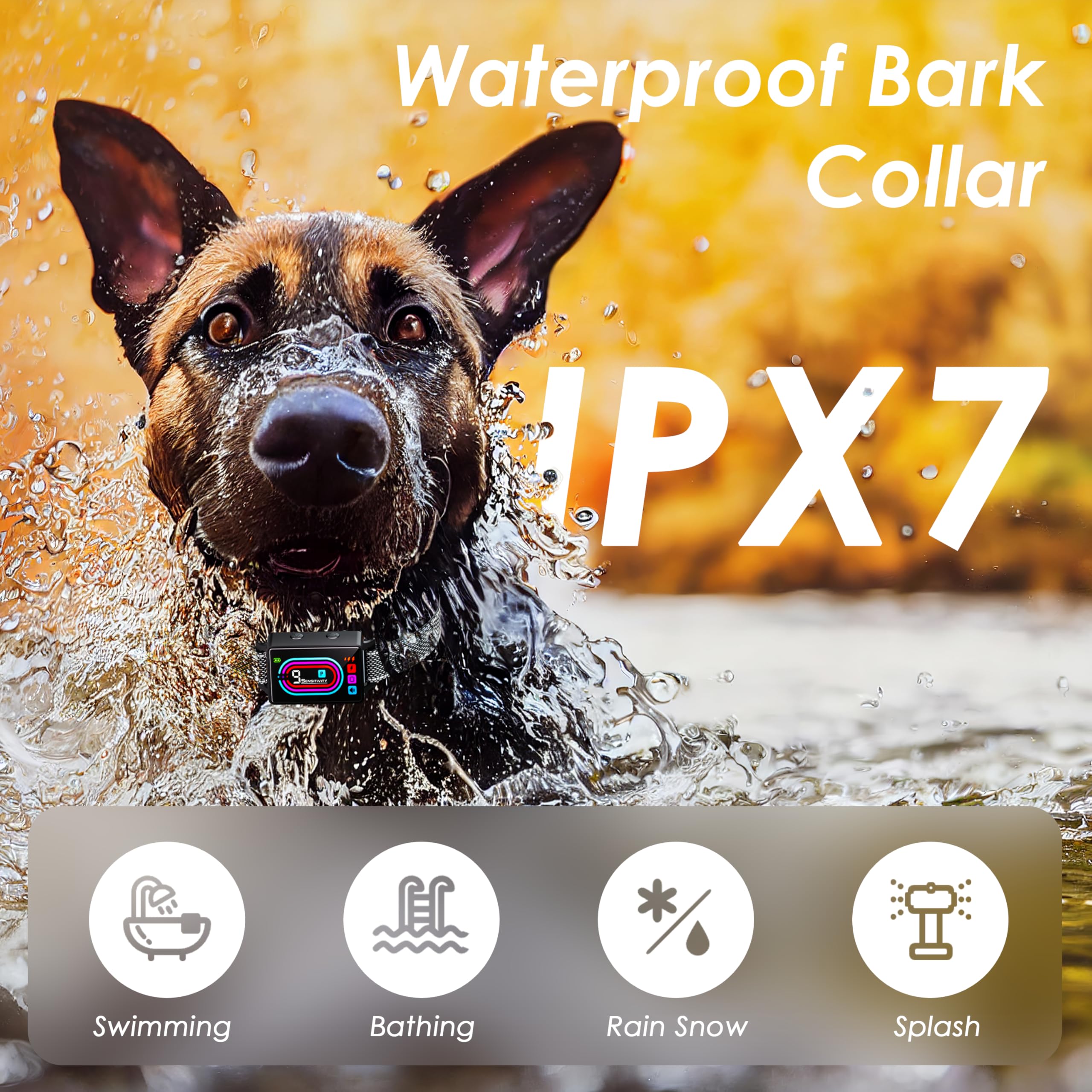 OTK Dog Bark Collar rechargeable battery lasts days between charges