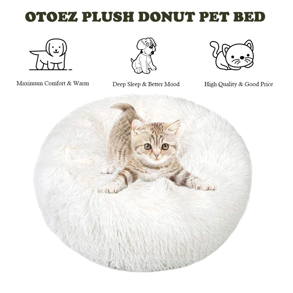 otoez round bed PP cotton fill close-up highlights warm interior for restful sleep
