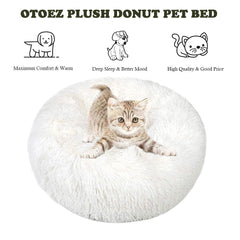 otoez round bed PP cotton fill close-up highlights warm interior for restful sleep