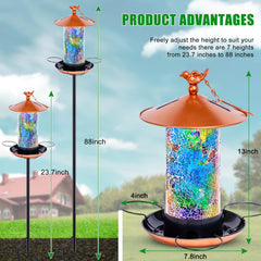 Ottsuls copper-tone metal feeder perches offer sturdy two-sided bird seating.