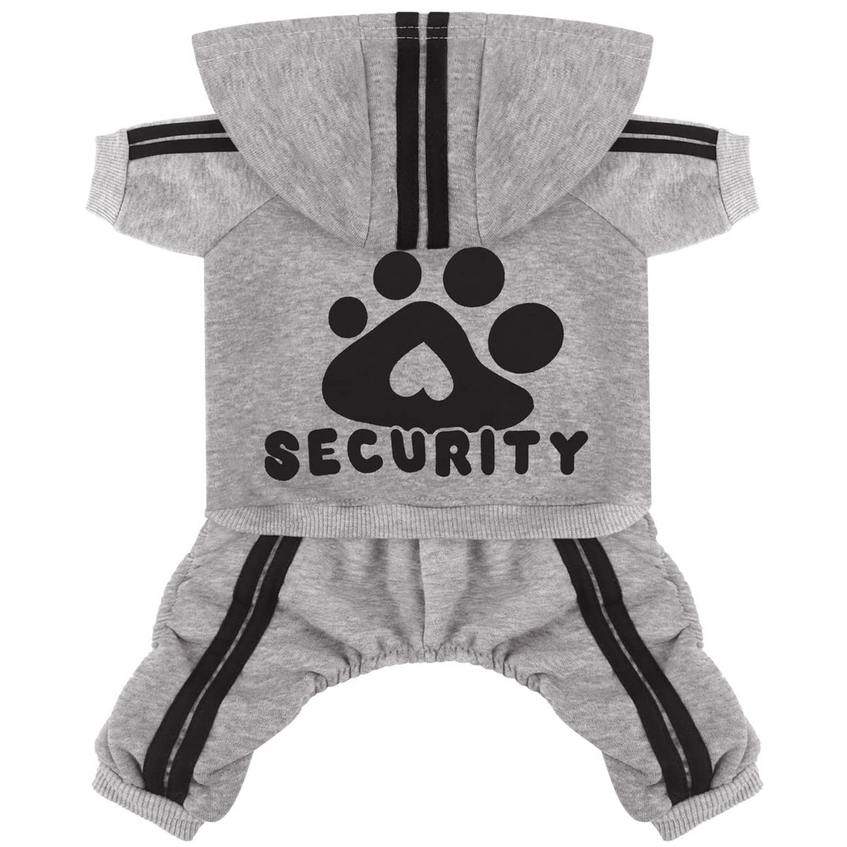 Otunrues dog hoodie back security print showcases warmth for chilly walks