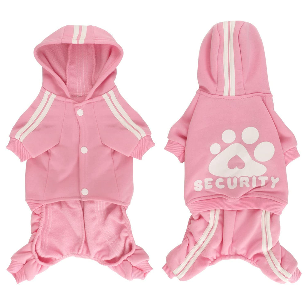 Otunrues dog hoodie fabric close-up in pink reveals soft, skin-friendly cotton