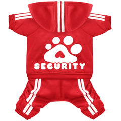 Otunrues dog hoodie front view in red for cozy warmth during outdoor walks