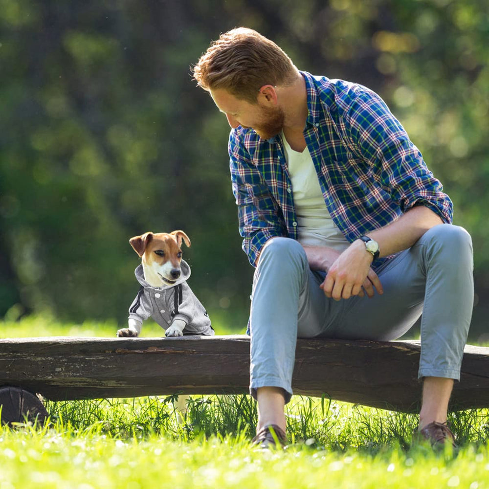 Otunrues dog hoodie gray color swatch for versatile winter style