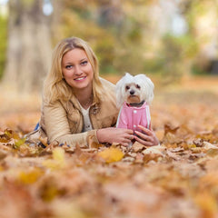 Otunrues dog hoodie pink large worn for snug warmth and comfort
