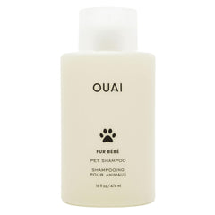 OUAI Fur Bébé bottle with Mercer Street scent for a hydrated coat
