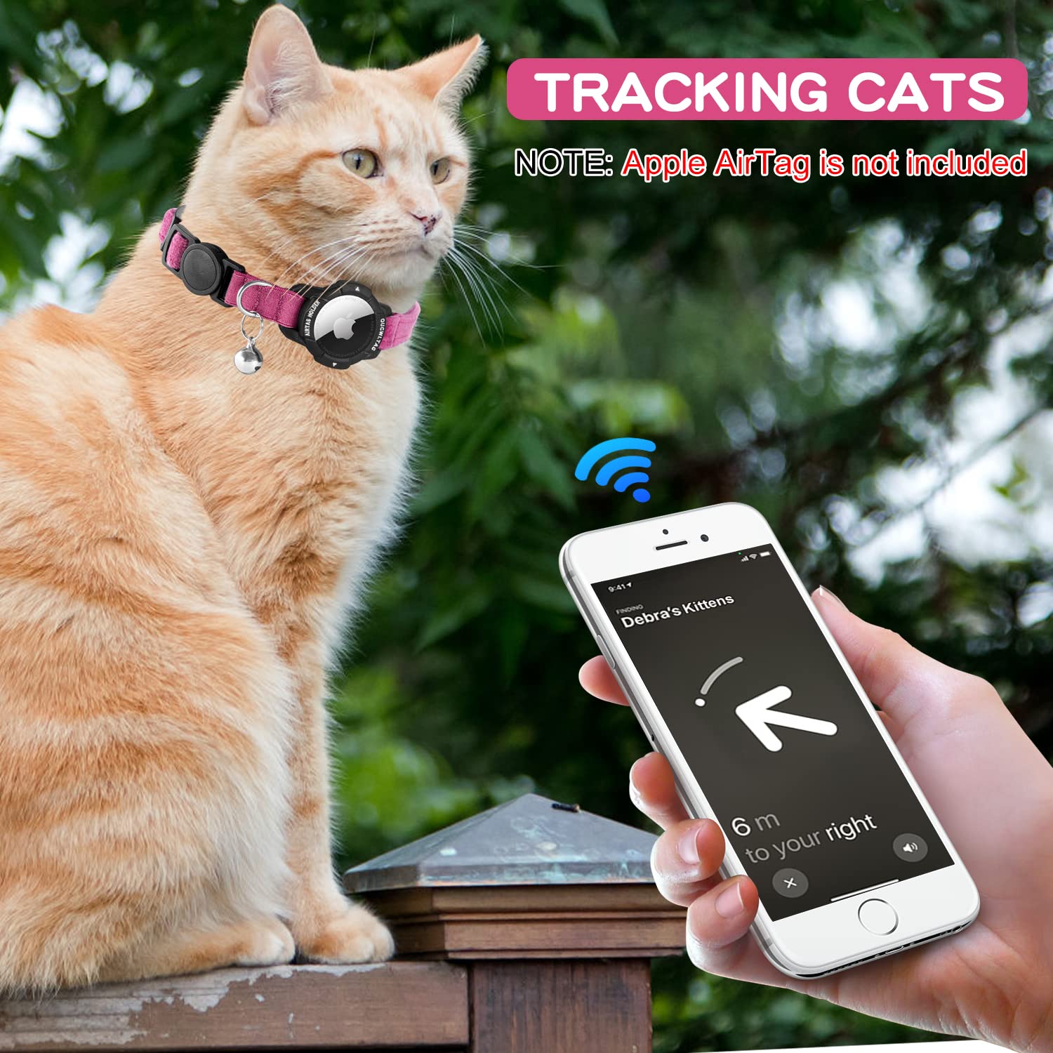 OUCWLTAG XS 7-10in collar fits kittens and small cats securely.