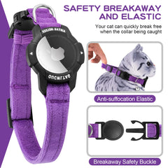 OUCWLTAG cat collar breakaway quick-release buckle safety feature