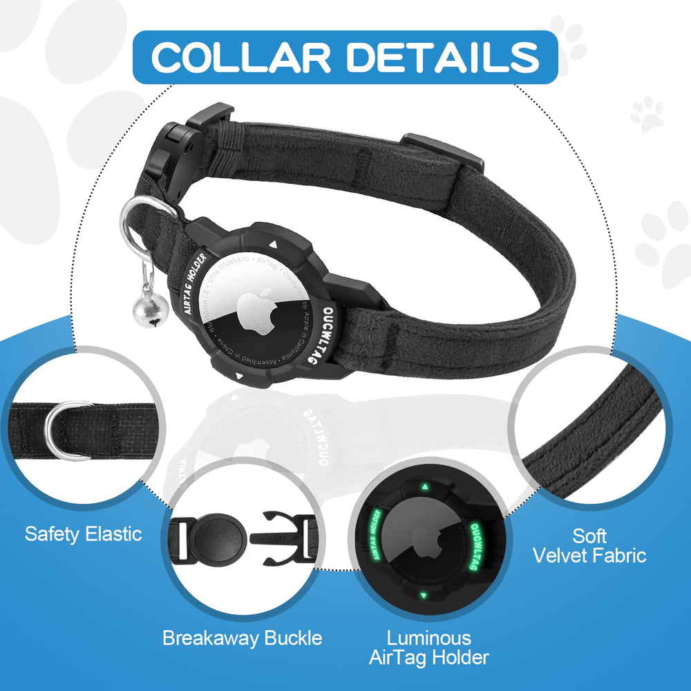 OUCWLTAG Collar de terciopelo suave cuida la piel durante el juego