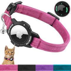 OUCWLTAG luminous AirTag holder collar glows for safer night tracking.