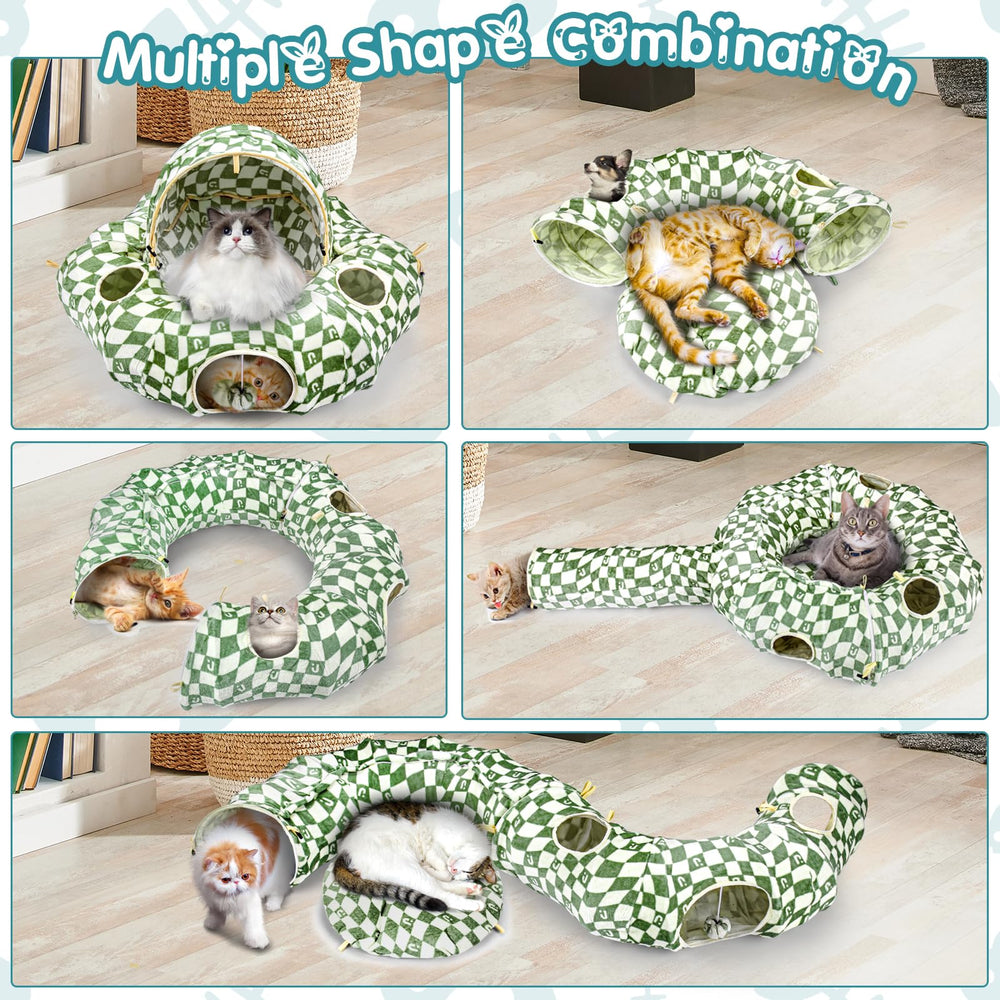 OUHOU cat bed tunnel donut extended straight tunnel showing labyrinth