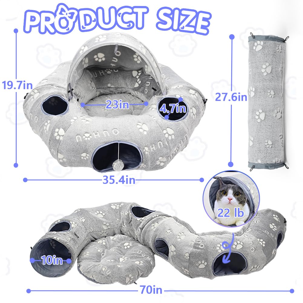 OUHOU four fluffy toy balls boosting enrichment and fun
