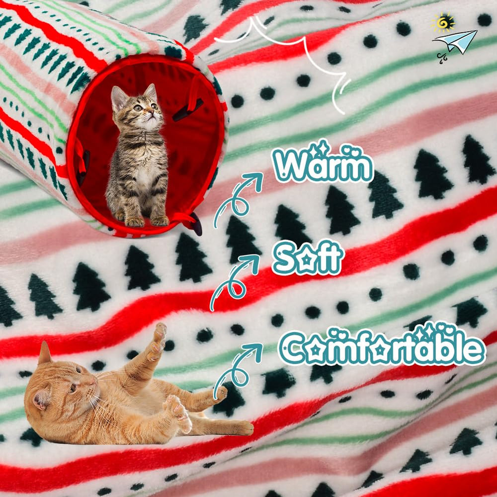 OUHOU cat tunnel bed large tunnel suits medium cats and small pets