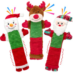 Ousiya Christmas squeaky dog toy Santa boosts engagement with dual sounds.