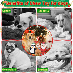 Ousiya squeaky Christmas dog toy boosts engagement and activity.