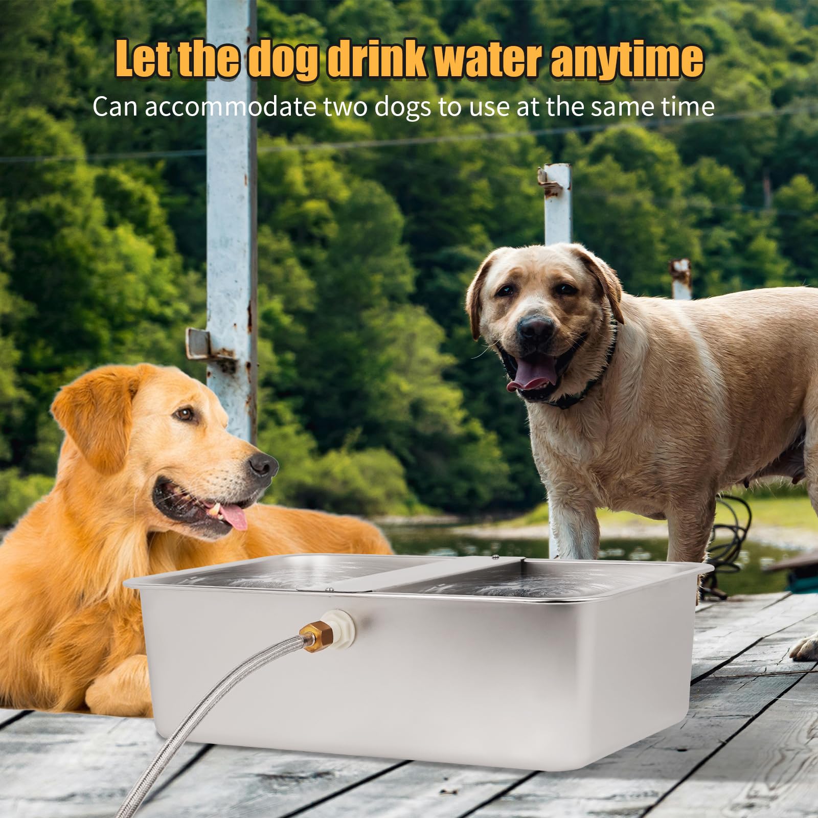 OUJIMAI stainless steel outdoor waterer exterior highlighting durability.