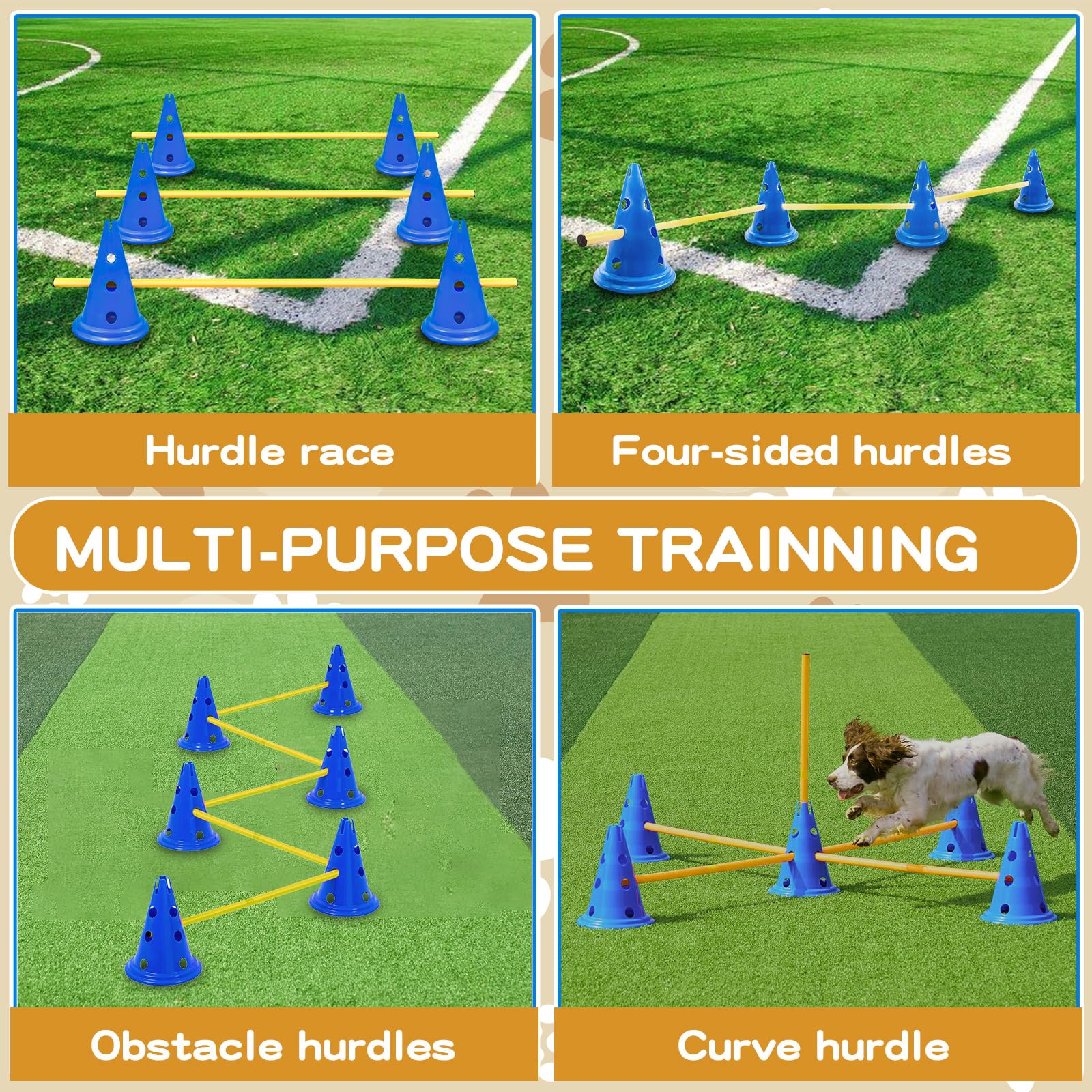 Oulores cone zigzag connected for versatile run patterns