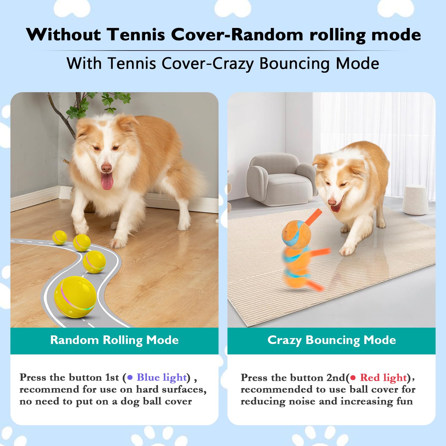 OULUXYLS dog ball motion-activated feature engages dogs with automatic movement.