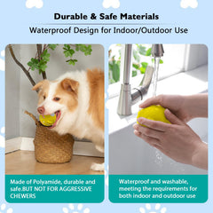 OULUXYLS dog ball uses non-toxic materials for safe supervised play.