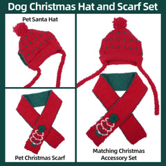 OUOBOB dog Christmas scarf with tree pattern adds warmth during strolls.