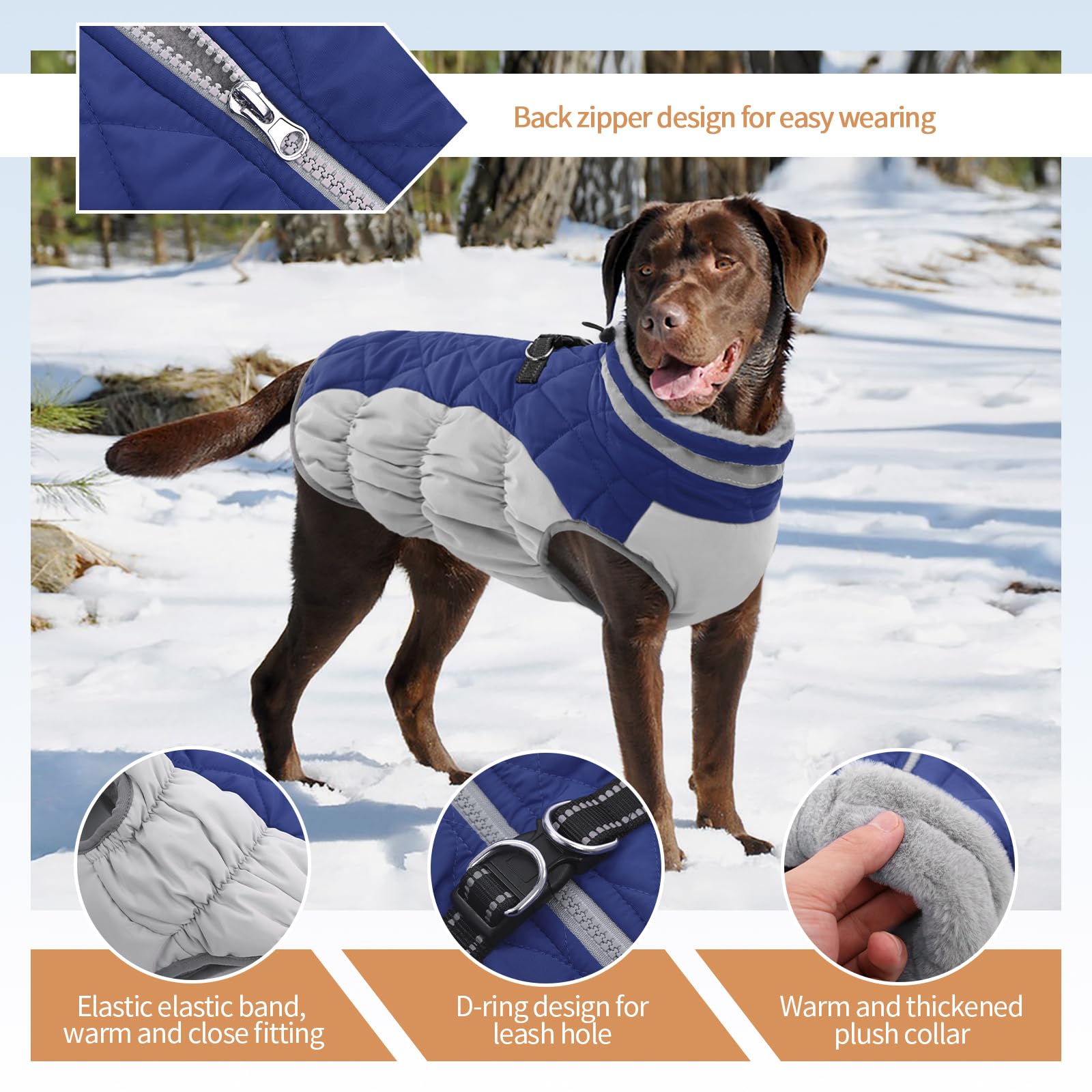 OUOBOB coat with plush collar for extra warmth and comfort