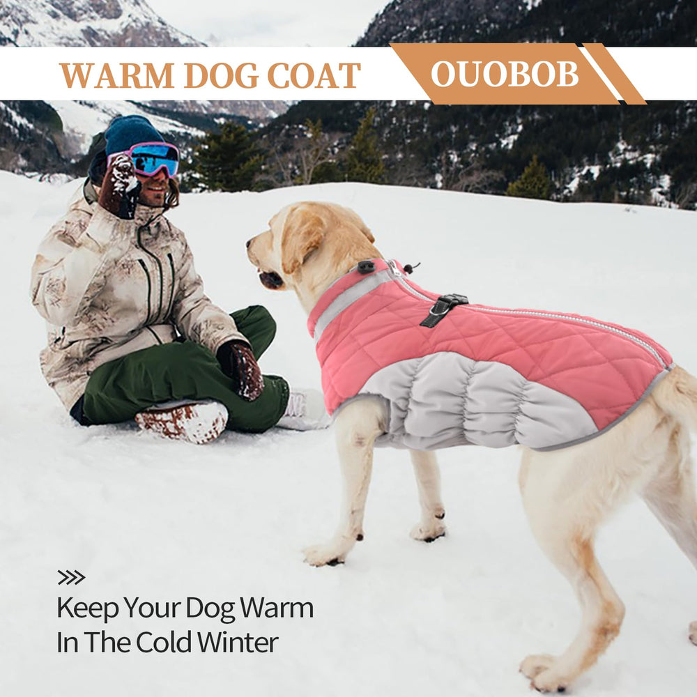 OUOBOB coat with reflective strips for night visibility
