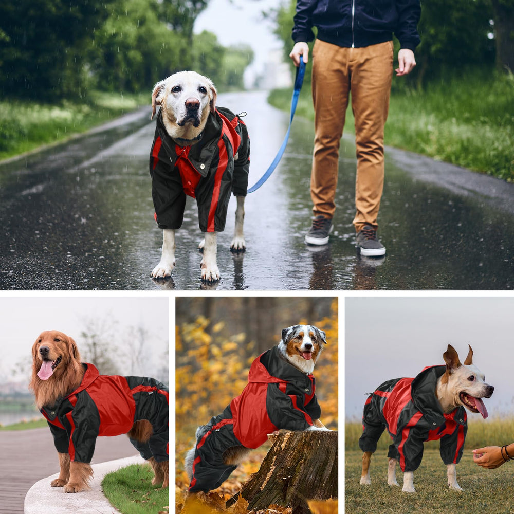 OUOBOB dog raincoat leash hole for convenient walking