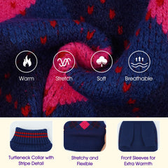 OUOBOB dog sweater blue argyle back pattern for warmth and style