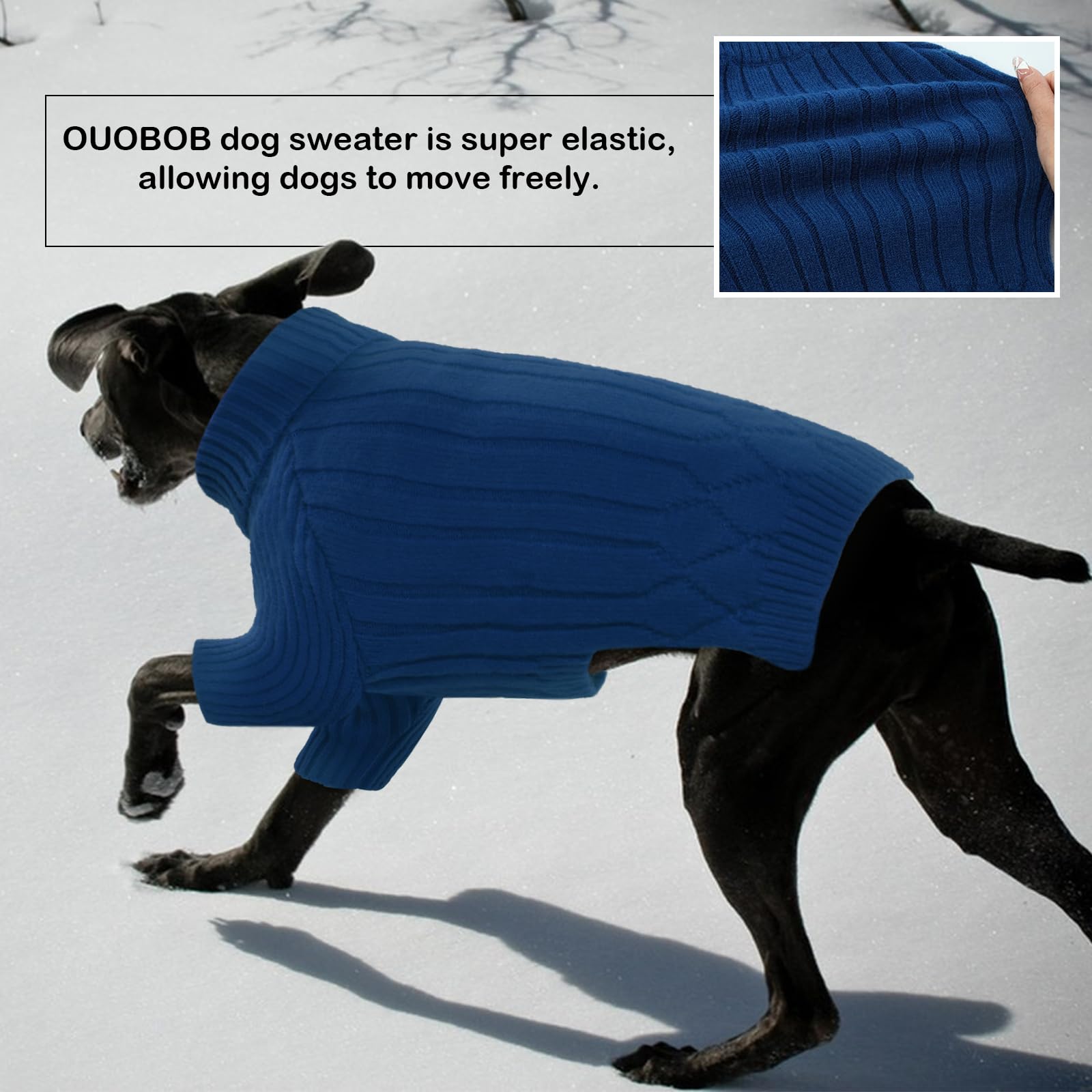 OUOBOB large-breed sweater color options palette demonstrates versatile styling