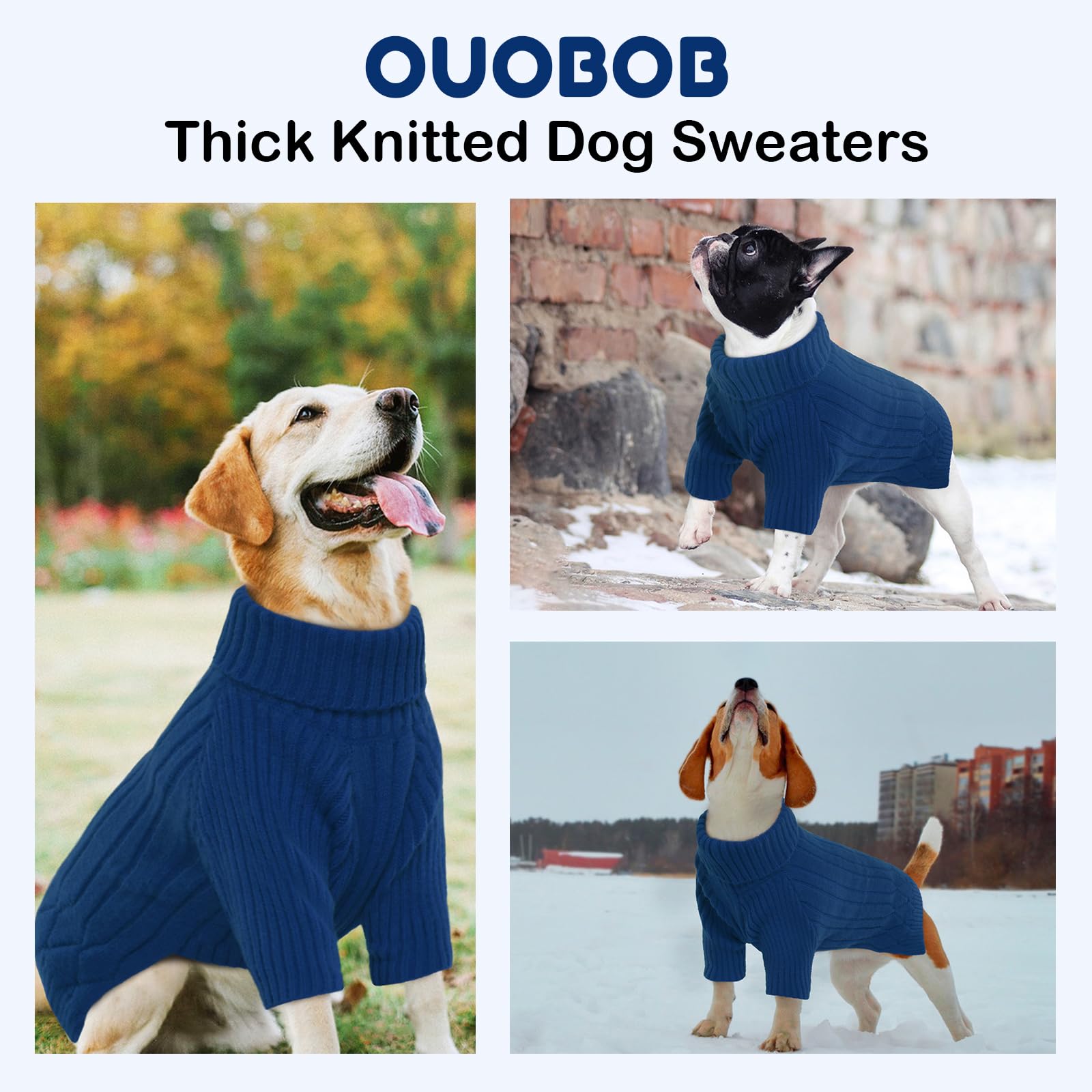 OUOBOB oversized fit for big breeds like Great Dane during cold-season walks