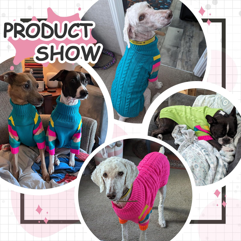 OUOBOB size-chart dog sweater fits small to large breeds.