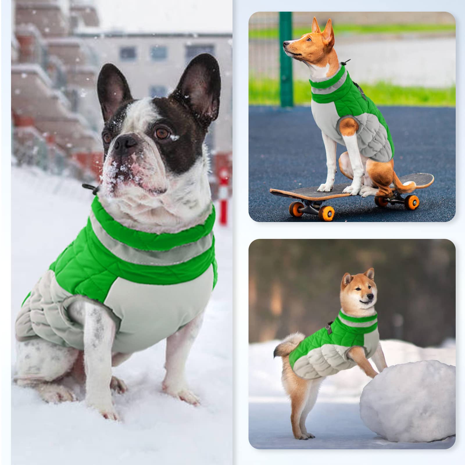 OUOBOB XXL dog coat durable stitching ensures long-lasting wear.