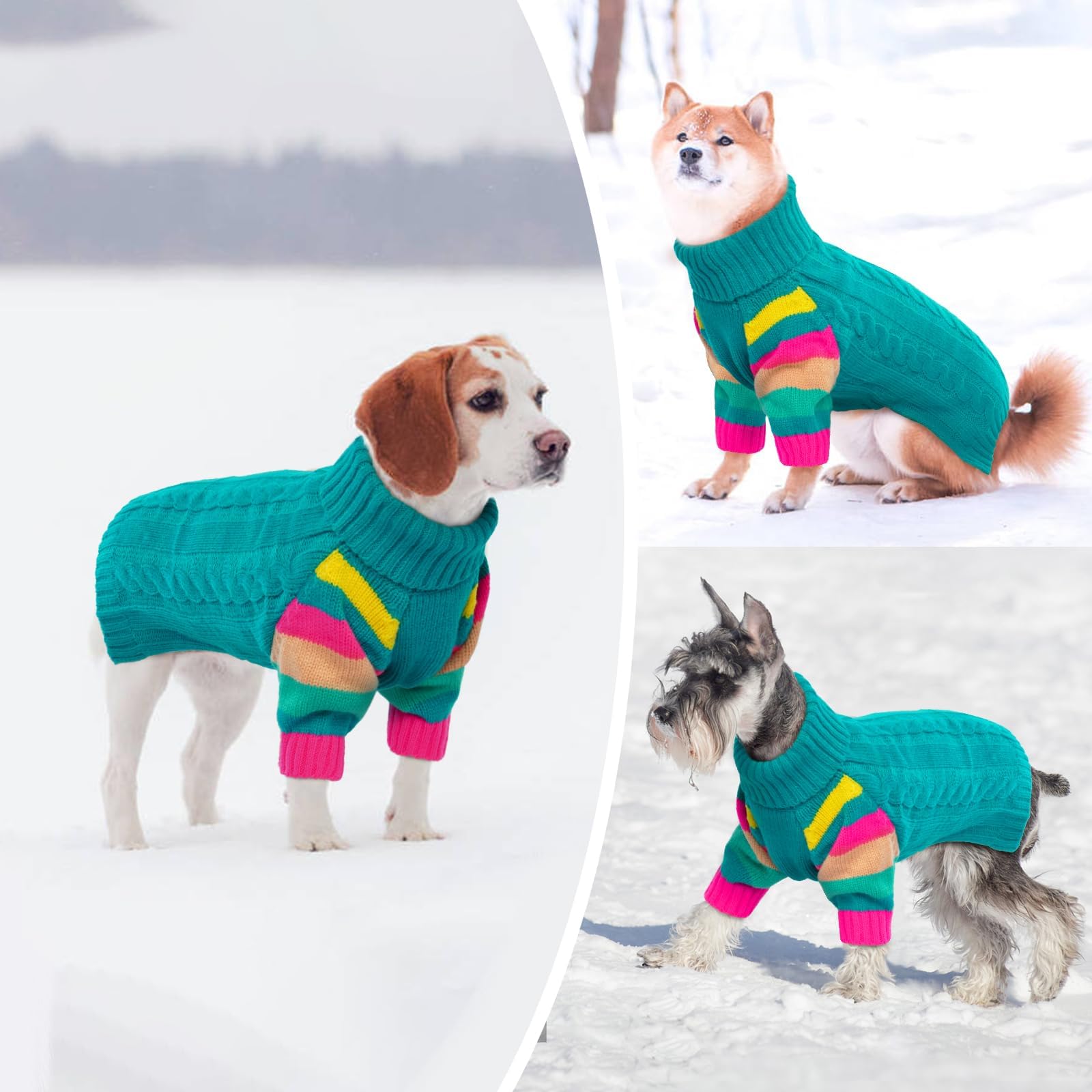 OUOBOB XXL dog sweater Christmas-ready festive look