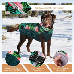 OUOBOB XXXL dog jacket back view reveals easy zipper and secure fit