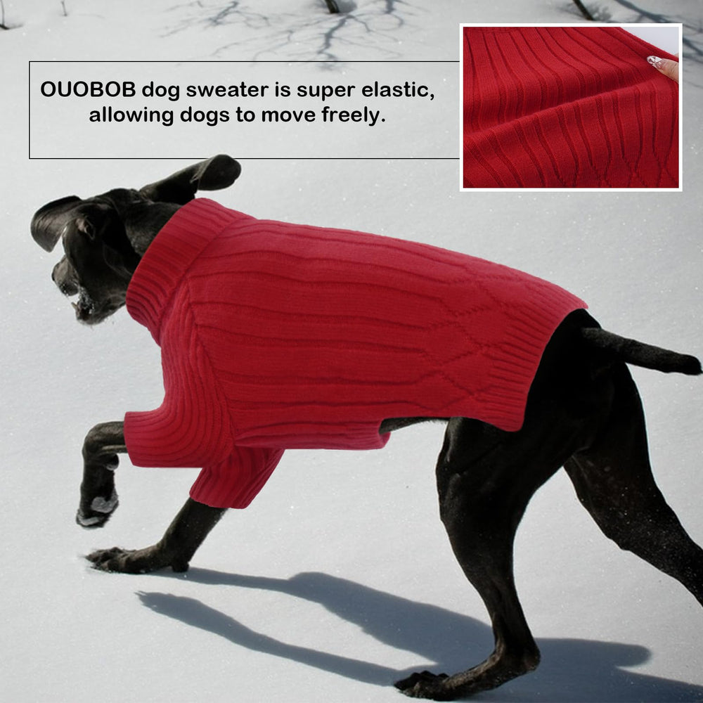 OUOBOB XXXL dog sweater elastic cuff detail for easy fit