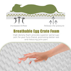 OUPEIWAWA dog bed outdoors on grass demonstrates portable travel-friendly design.