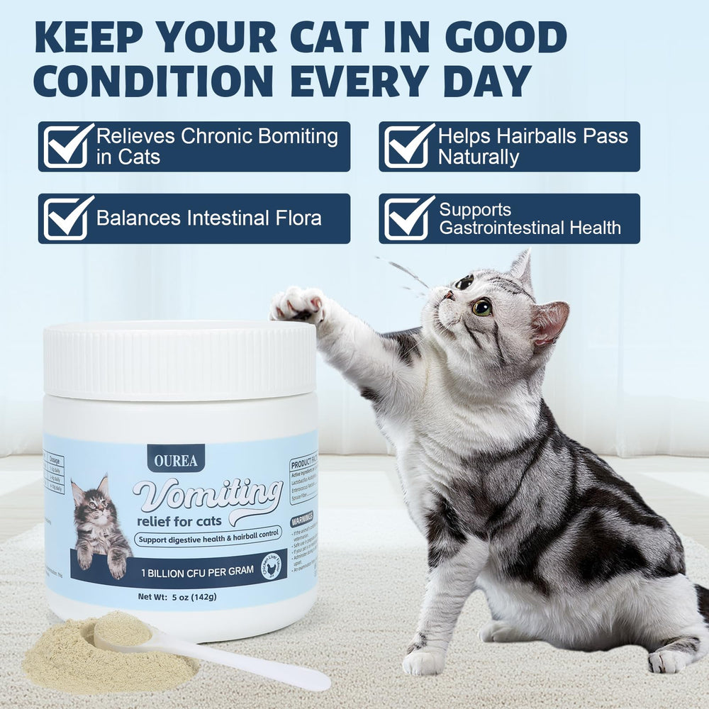OUREA Cat Digestive Health bottle-closeup signals improved GI function