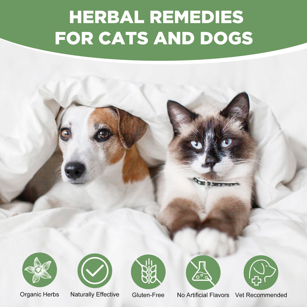 Ourea easy dosing liquid drops being added to pets' food
