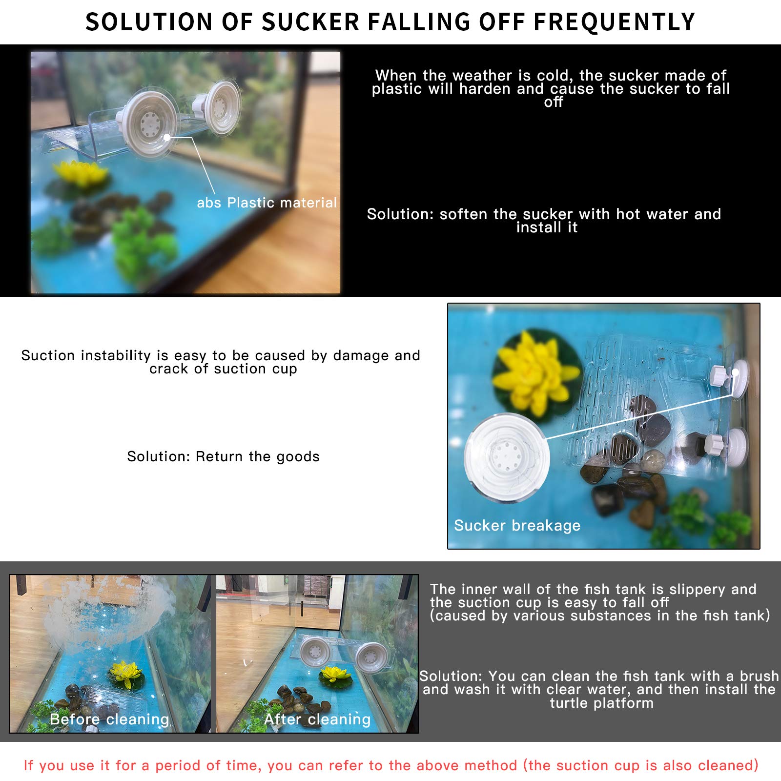Ourjob turtle basking platform easy installation reduces tank setup effort.
