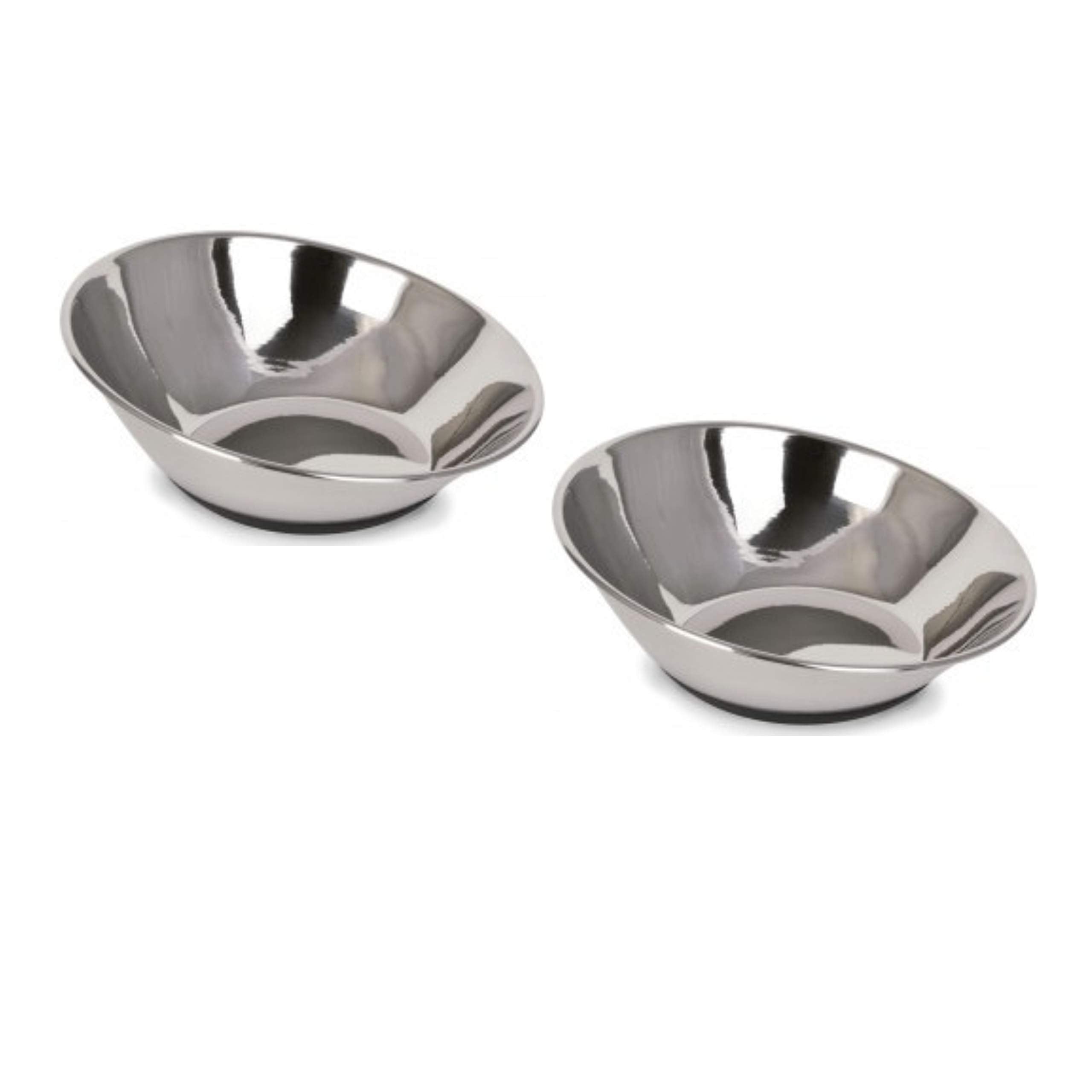 Our Pets Tilt-A-Bowl Stainless Steel Small—easy feeding, reduced spills, durable surface for dry food.
