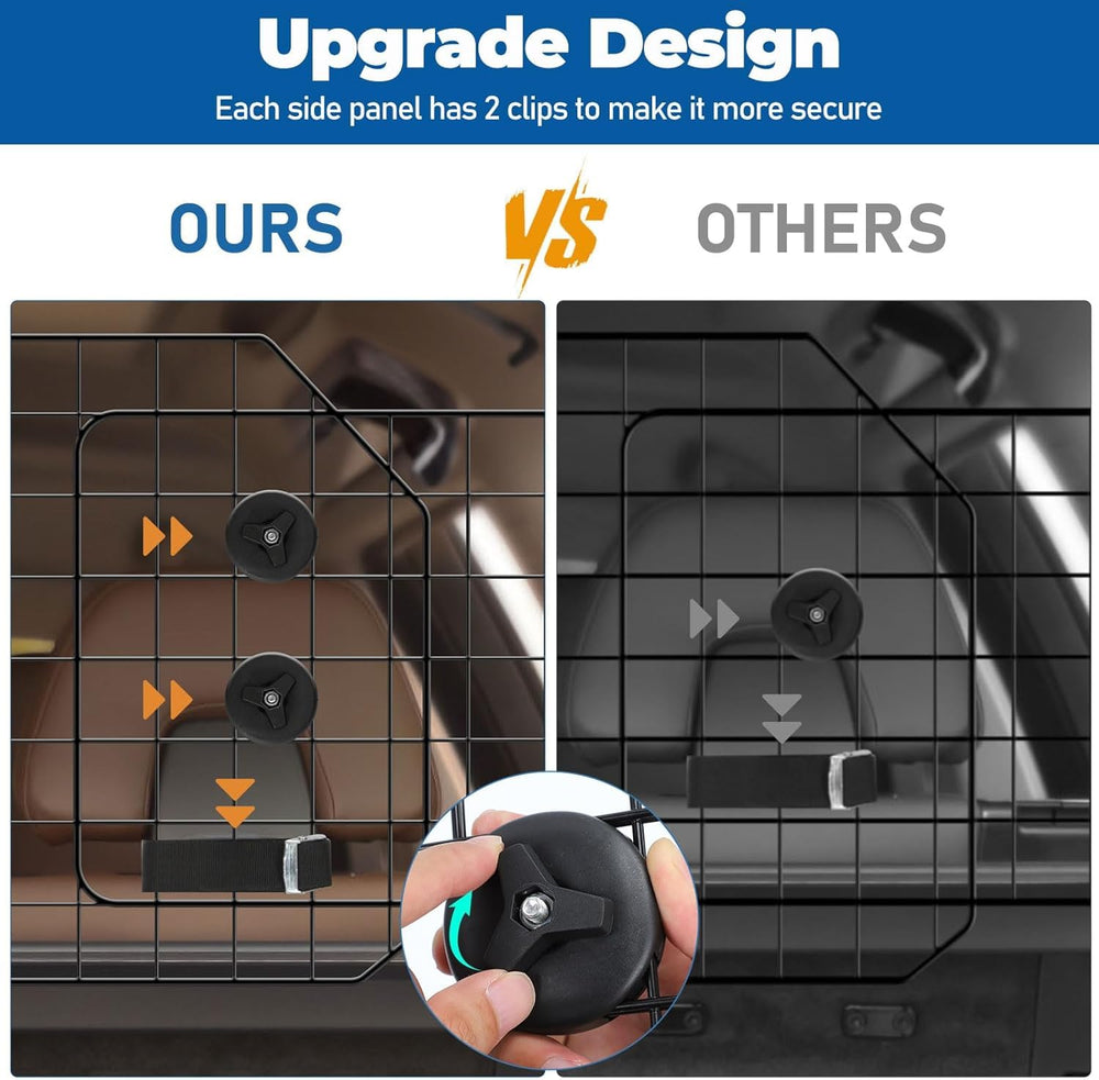 OUSHENG dog barrier heavy-duty mesh construction guards pets and interior.