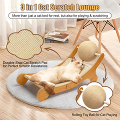Outamateur cat hammock chair soft-sisal pad view for cozy resting.