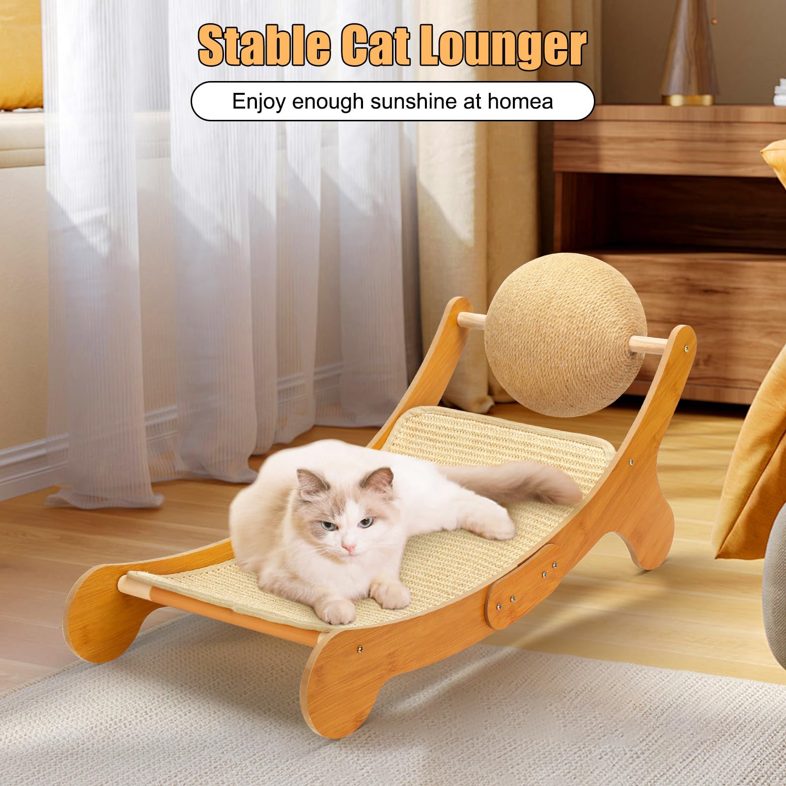 Outamateur portable indoor-outdoor cat bed in use for sunny lounging.